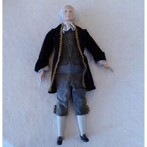 Vintage Yield House George Washington 18 inch Porcelain Doll 1979 Bicentennial